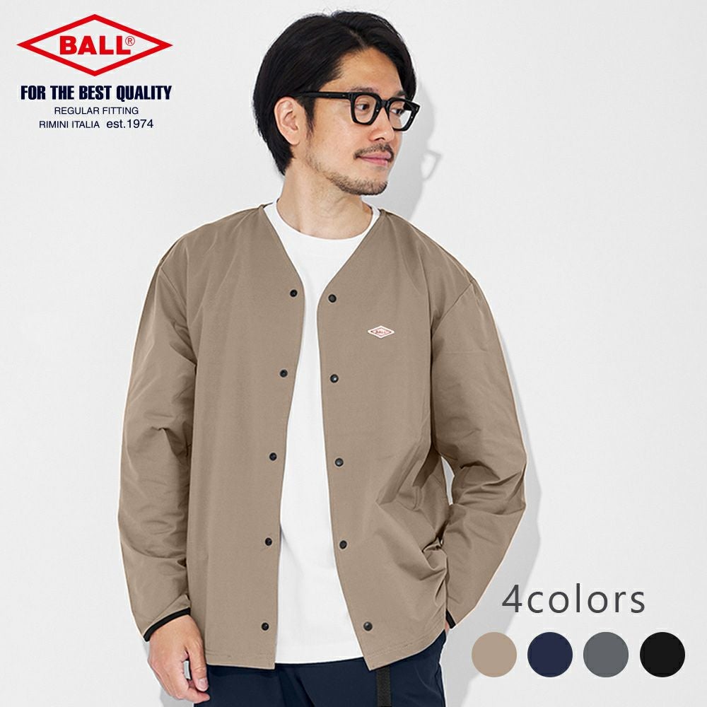 ストレッチ天竺 ドライUV加工 ノーカラージャケット