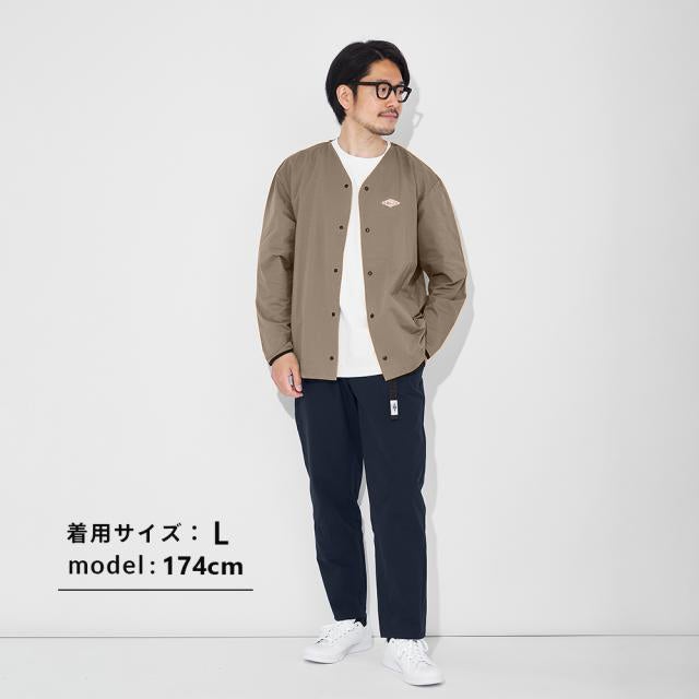 ストレッチ天竺 ドライUV加工 ノーカラージャケット