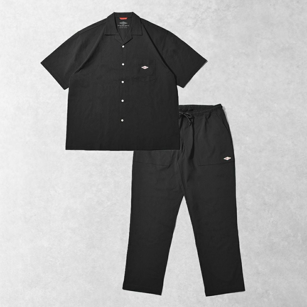 ストレッチ天竺 オープンカラーシャツ＆パンツ 上下セット | セットアップ