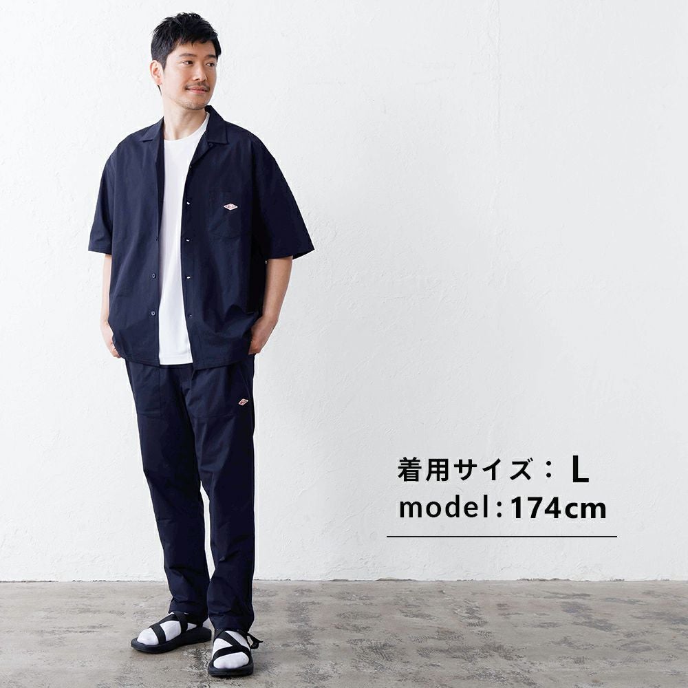 うし長いオープニングガウン　シャツ5枚 ストレッチ天竺 オープンカラーシャツ＆パンツ 上下セット | セットアップ