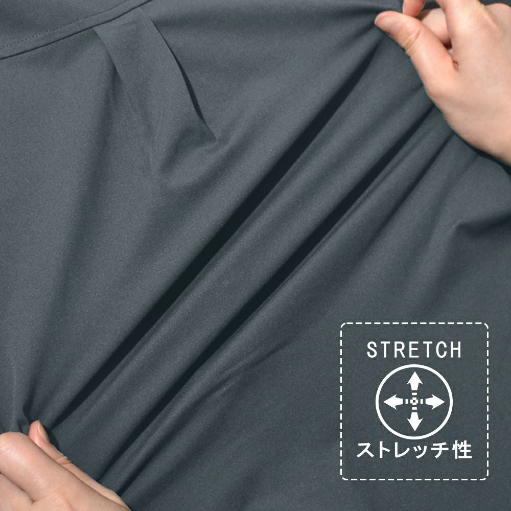 ドライストレッチ天竺 バンドカラーシャツ＆ボトムス 上下セット