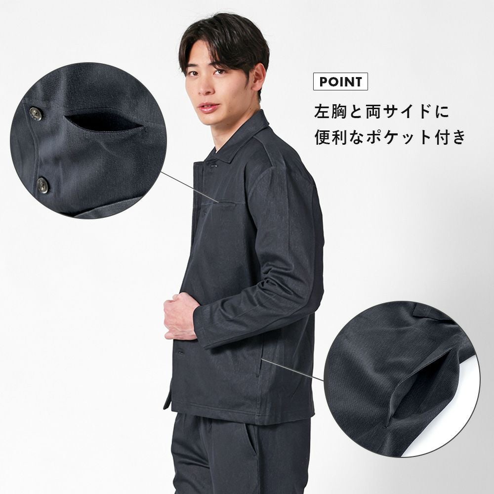 デニムライク カバーオールジャケット | カジュアルジャケット